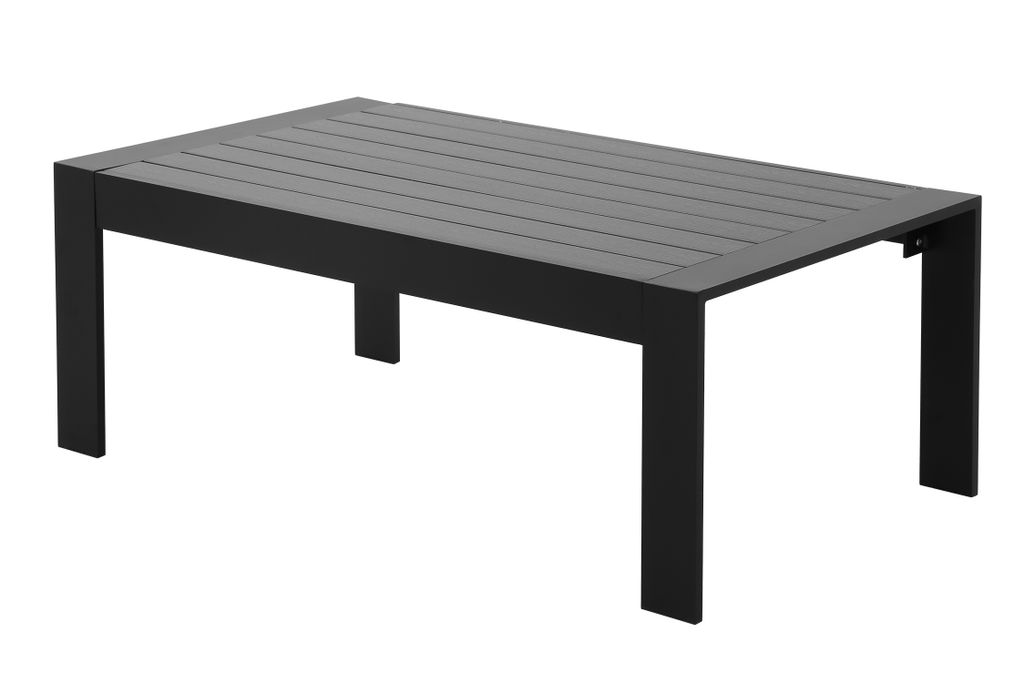 MeXo Gartenmöbel Aluminium, Sitzgruppe frei Kombination, (Tisch, Schwarz), Indoor Outdoor Balkon Garten Terrasse Aluminiumrahmen