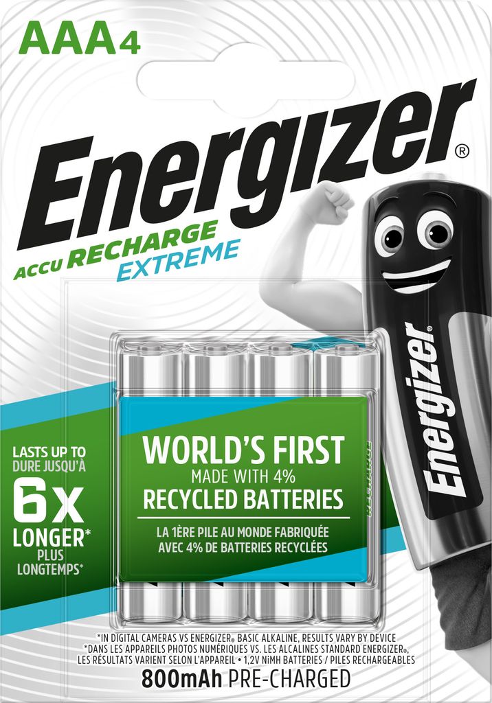 Energizer Akku Recharge Extreme E300624400 AAA/HR3 4 Produktbild 