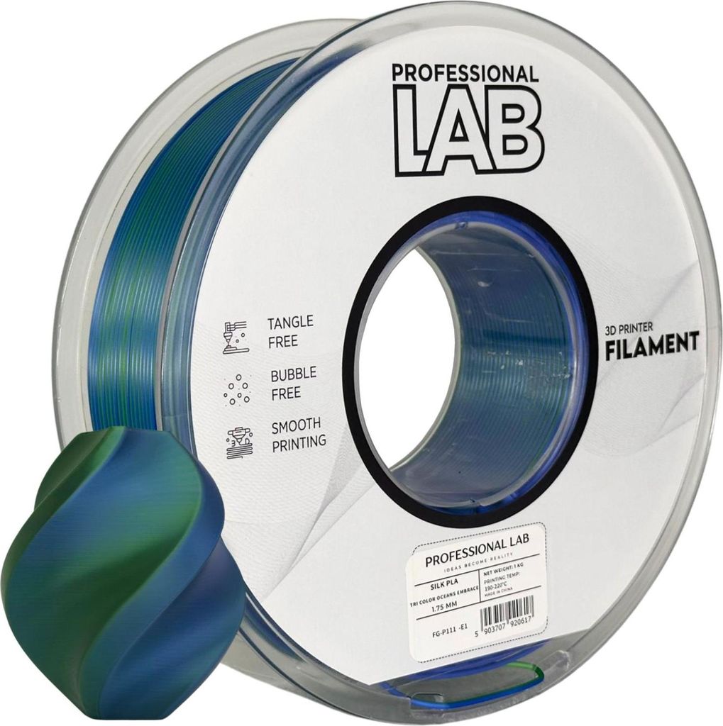 Silk PLA Filament Oceans Embrace 1.75mm 1KG | Prof. Lab