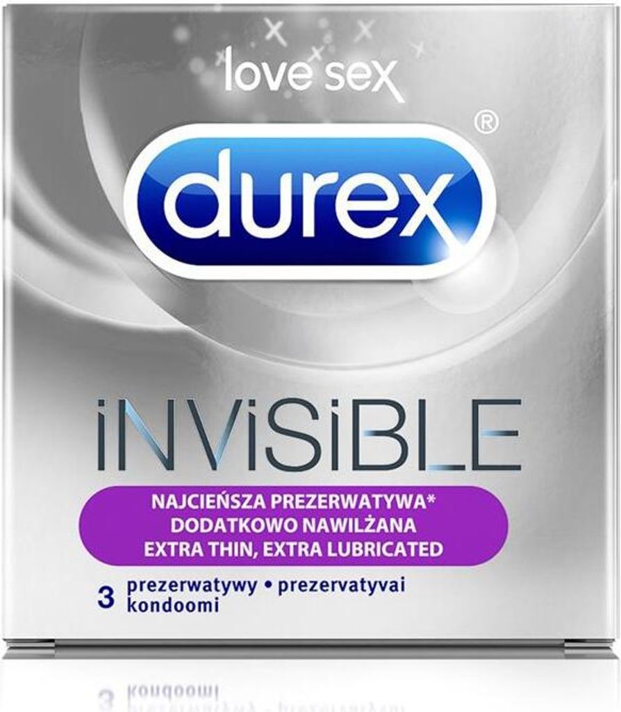 Durex Invisible Extra Lubricated - 3 stuks Produktbild 