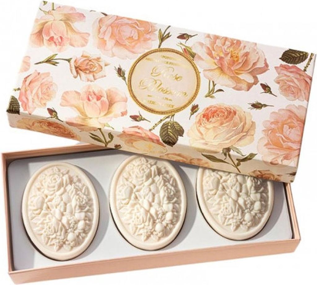 SAPONIFICIO ARTIGIANALE FIORENTINO Seifenset (Rosenduft), 3x125 g