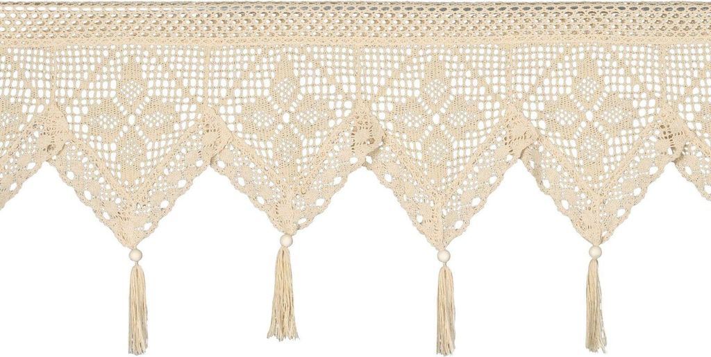Eurofirany Scheibengardine Beige Spitzen Deko 30x150 cm Produktbild 