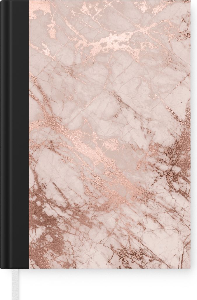 MuchoWow Notizbuch Tagebuch Haushaltsbuch Notebook A5 Marmor - Rosa - Luxus - Marmoroptik - Glitzer - Design - Notizblock - Notizheft - Notebook ...