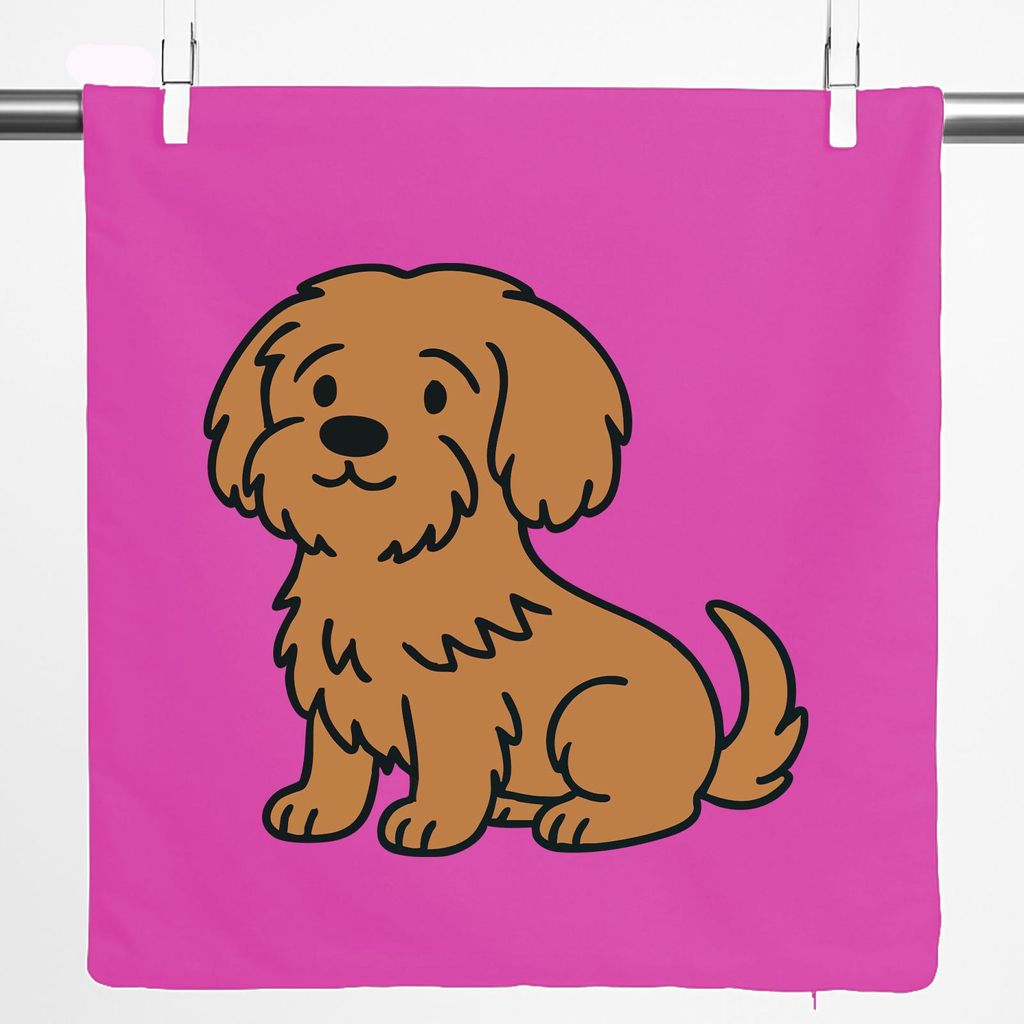 Huuraa Kissenbezug Havaneser Havi Comic 40x40cm Fuchsia Baumwolle Dekokissenbezug Geschenkidee
