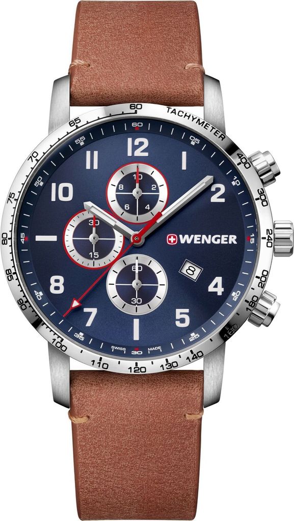Wenger 01.1543.108 Attitude Chonograph Herrenuhr 44mm 10ATM