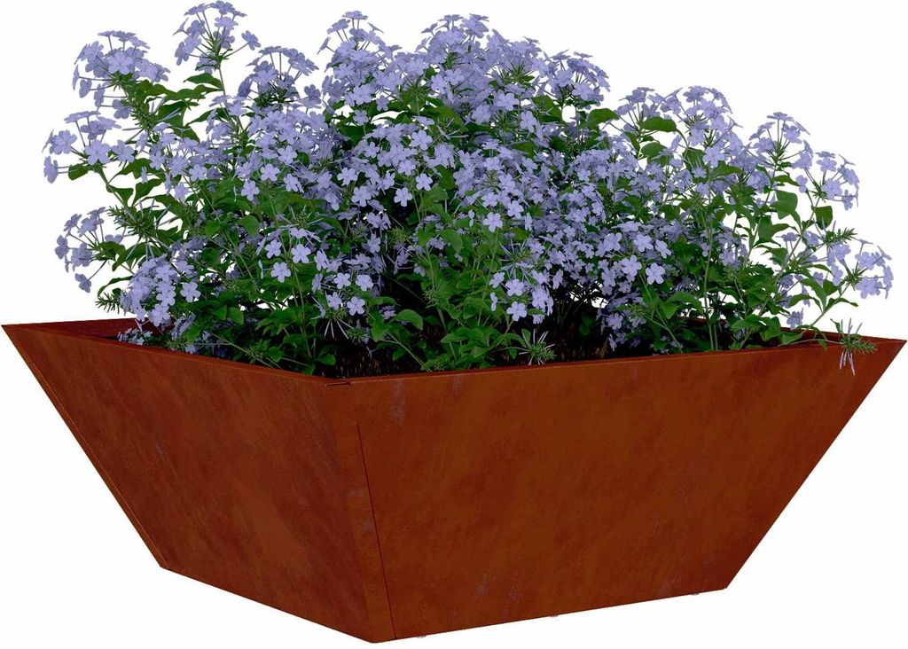vidaXL Sadzarka ogrodowa Rusty 40 x 40 x 15 cm Stal odporna Zdjęcie produktu 