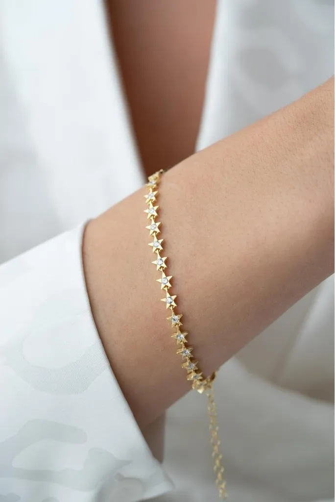 Bracelet en argent et or pour soirée et cadeaux d'anniversaire