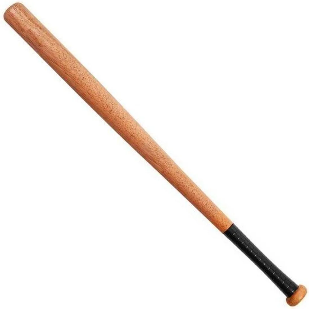 Batte de softball traditionnelle en bois de 63 cm finition marron mat