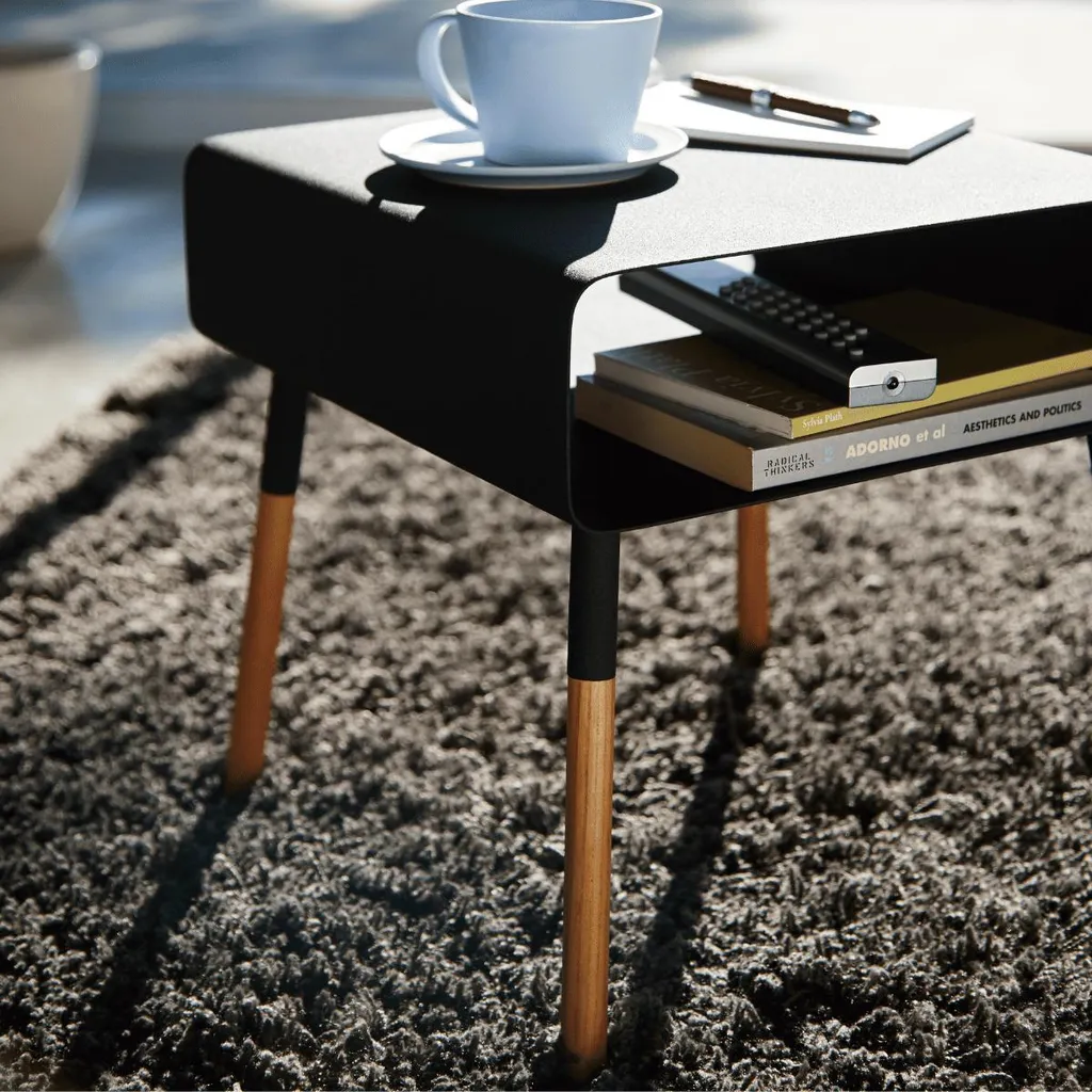 Table d'Appoint en Acier et Bois PLAIN L35 cm - Qualité Japonaise Robuste - 7