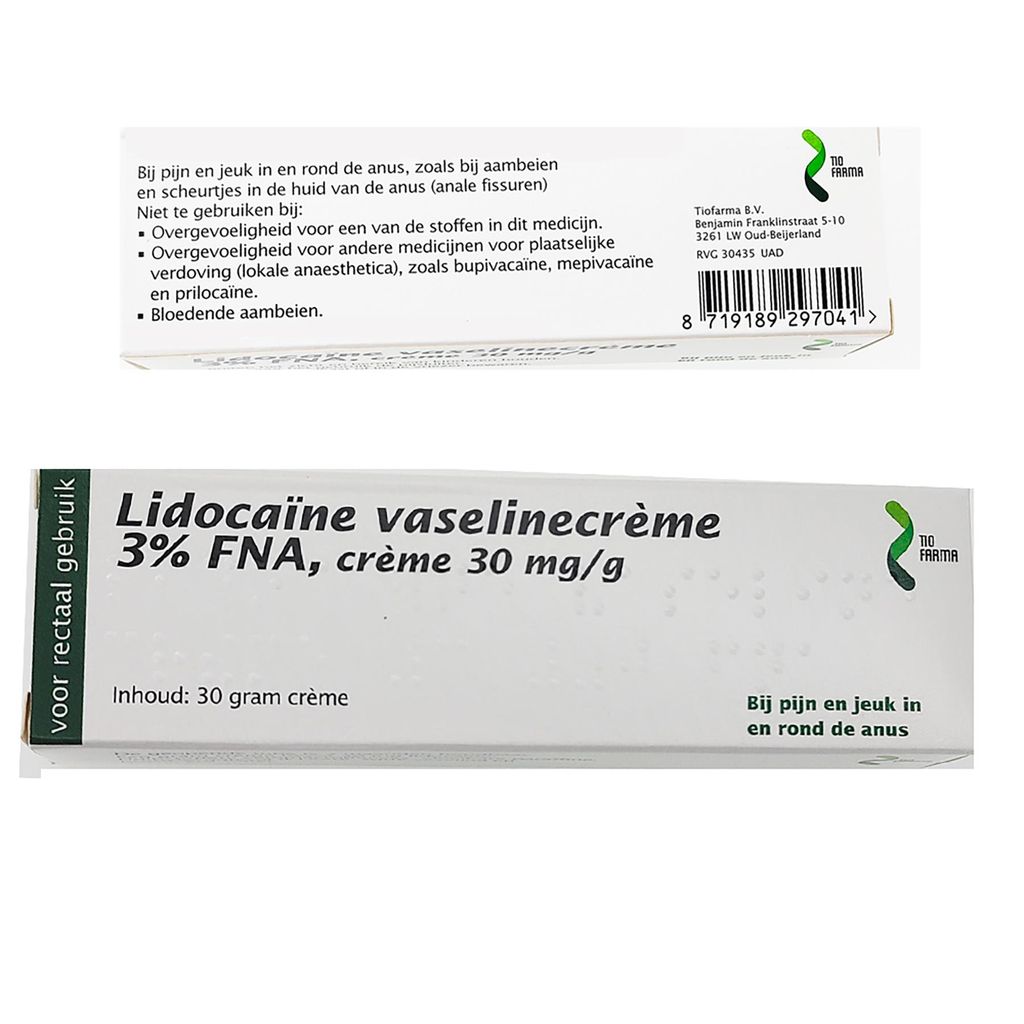 Diverse Lidocaïne Vaselinecrème 3% (30 gram) Productafbeelding 