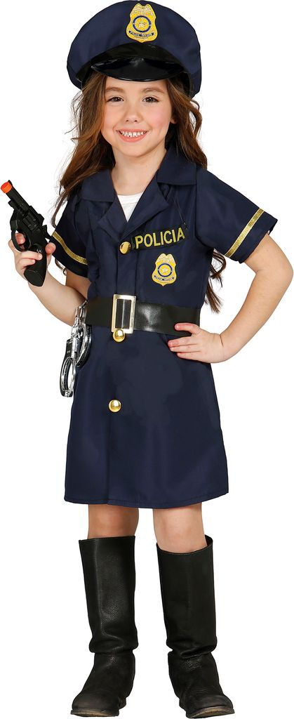 Polizei Karneval Anzug Kinder Mit Mütze Kostüm Uniform Produktbild 