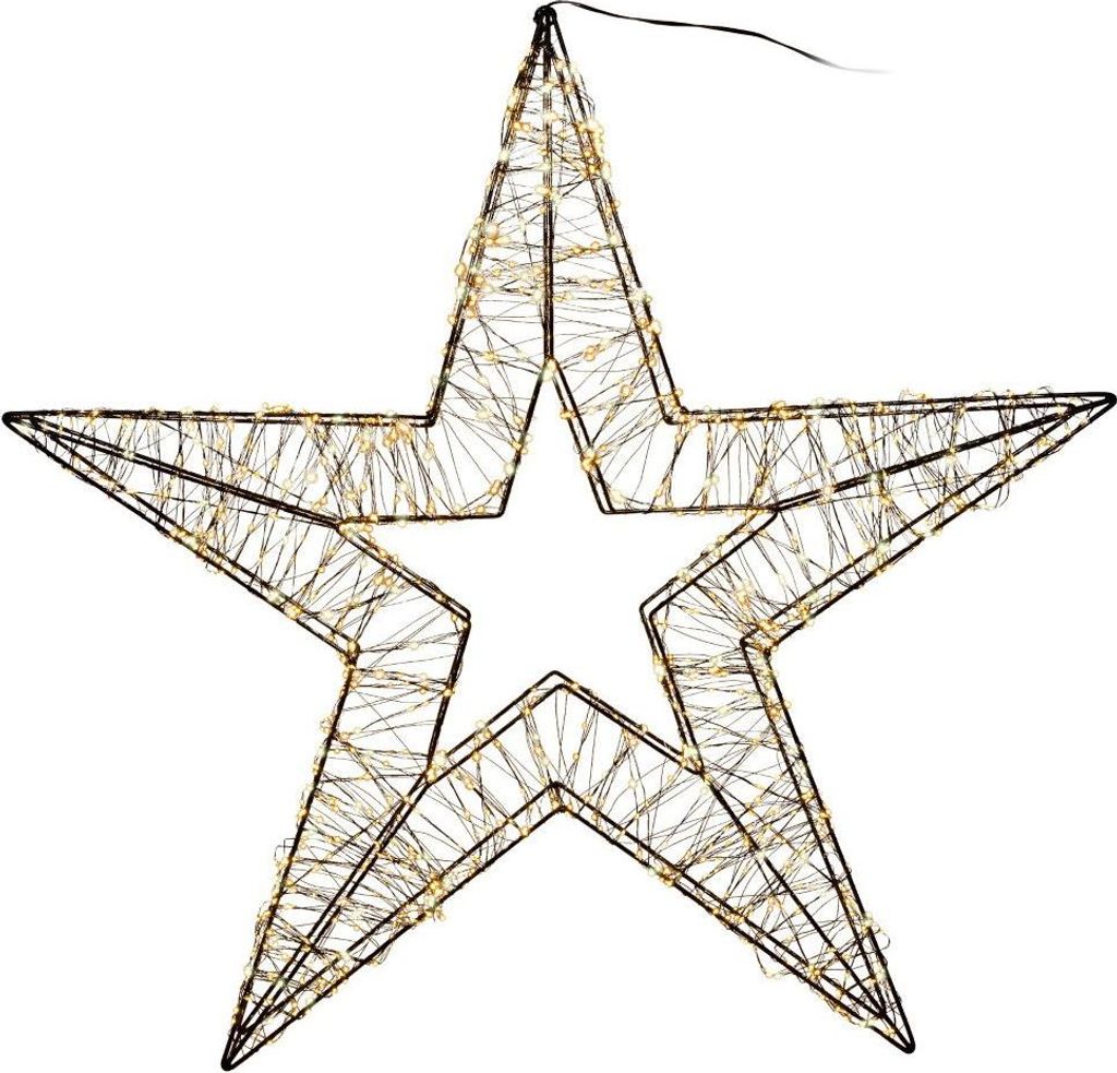 Stern Weihnachtsdekoration aus Metall mit funkelnden Produktbild 