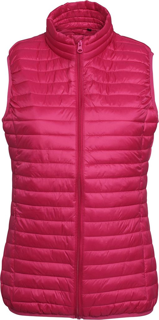 2786 Damen Tribe Fineline Steppweste RW5017 (XL) (Dunkles Pink)