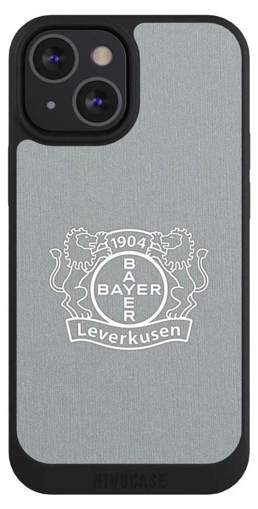 NIVOCASE Handyhülle für Apple iPhone 13 Mini Hülle NIVOpure Case Schwarz Bayer 04 Leverkusen Offizielles Lizenzprodukt Wappen