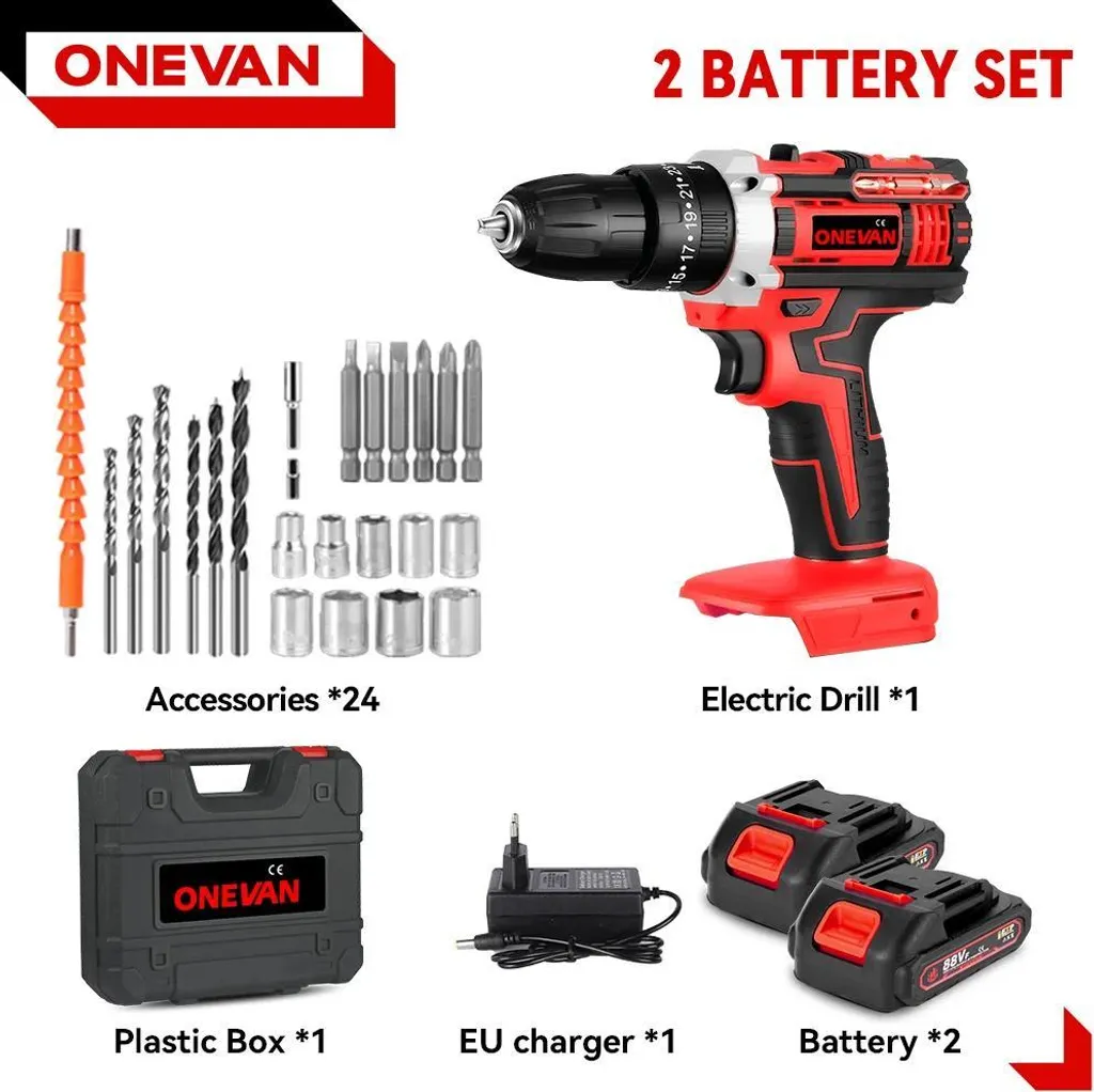 Fini les pannes avec cette perceuse à percussion 500W 2 batteries