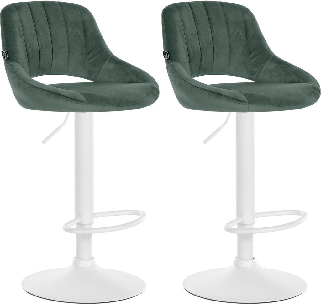 2er Set Barhocker Milet Samt W grün