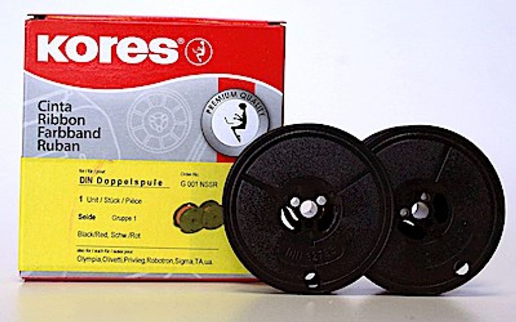 Kores Farbband Gruppe 1 DIN DS Seide schwarz / rot Produktbild 