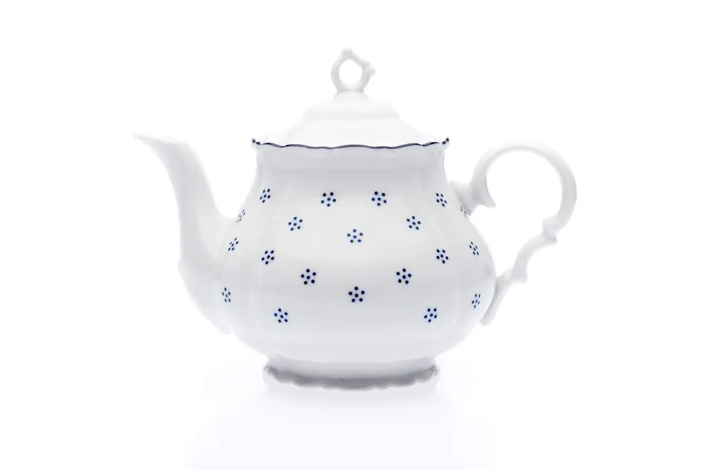 Théière G. Benedikt Vérone en Porcelaine Tchèque Bleu Walbela 1,2L