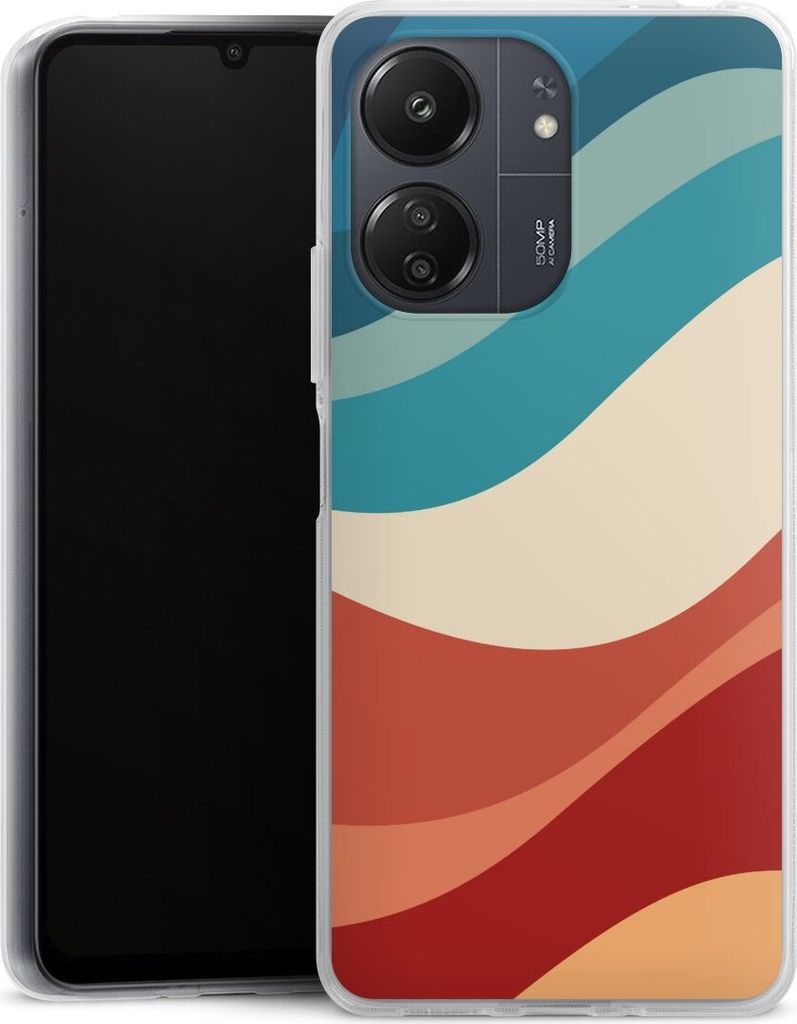 DeinDesign Handyhülle für Xiaomi Redmi 13C 5G Silikon Hülle Case Smartphone Schutzhülle Farbe Farbverlauf Welle