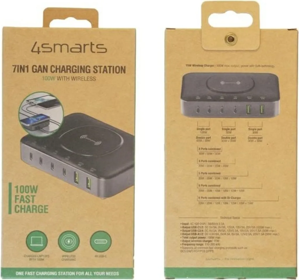 Organizza il tuo Workspace: 4Smarts 100W Charging Station 7-in-1 - 4
