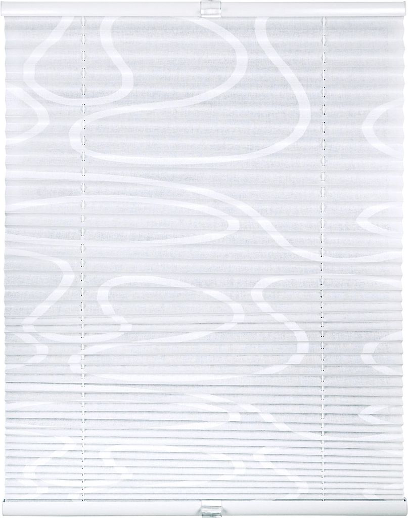 Plissee - Weiß - 120 x 130 cm - Klemmfix - Gemustert