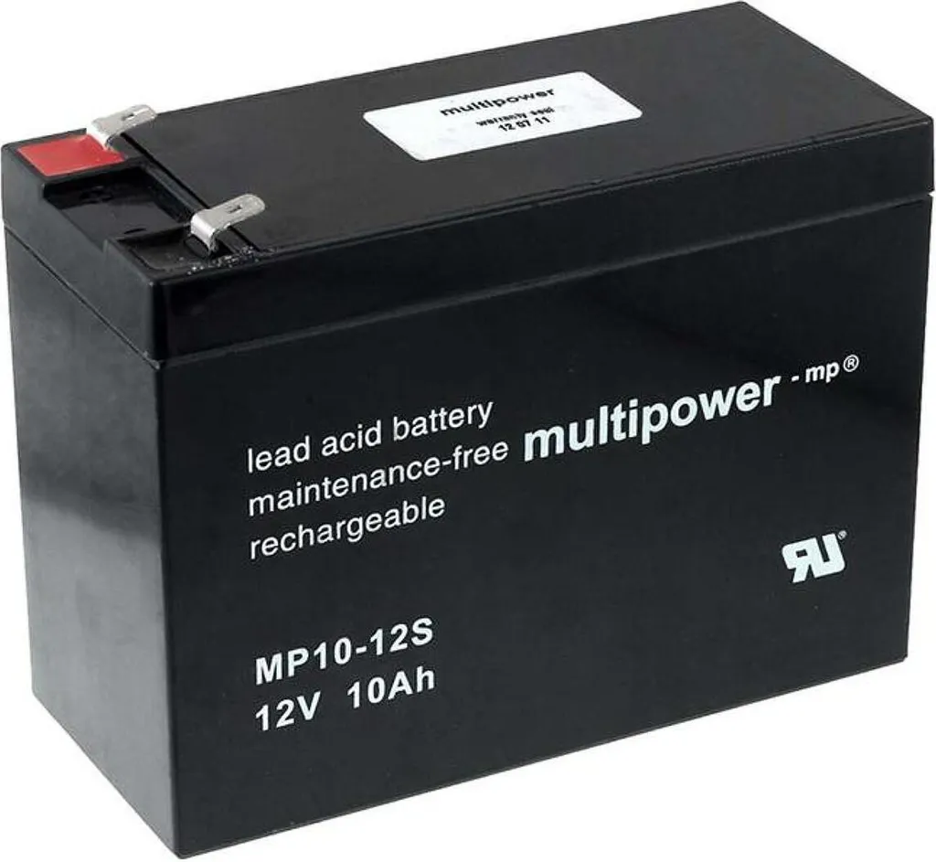 Batterie de secours rechargeable 12V 10Ah Powery MP10-12S Multipower AGM