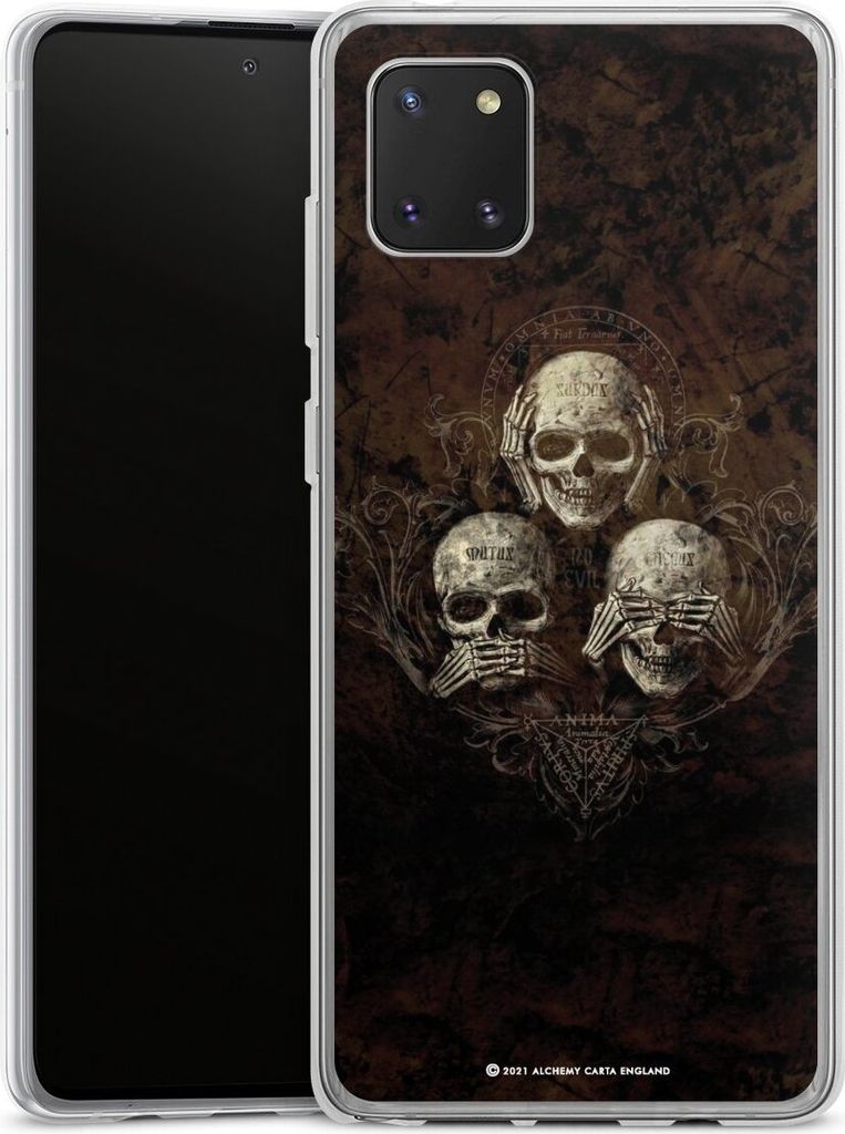 DeinDesign Handyhülle für Samsung Galaxy Note 10 lite Silikon Hülle Case Smartphone Schutzhülle Art Gothic Totenköpfe