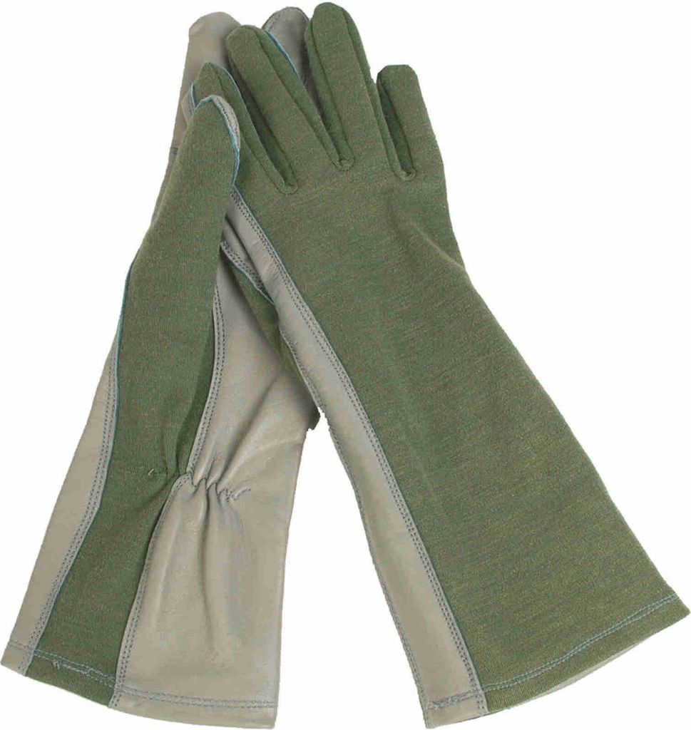 US Pilotenhandschuhe Nomex oliv, XXL (12) Produktbild 