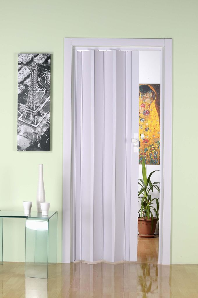 Forte Kunststoff-Falttür "Luciana" B 88,5 x H 202 cm weiß Produktbild 
