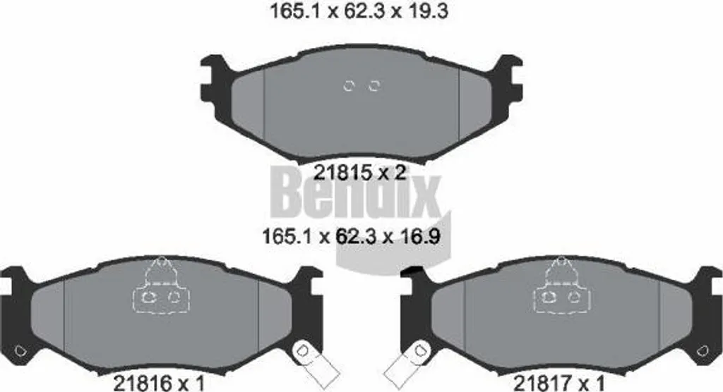 Plaquettes de frein haute résistance BPD1847 BENDIX OE 044237115 Fiable