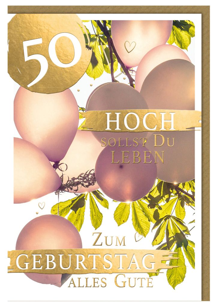 SUSY CARD Geburtstagskarte - 70. Geburtstag "Goldig" Produktbild 
