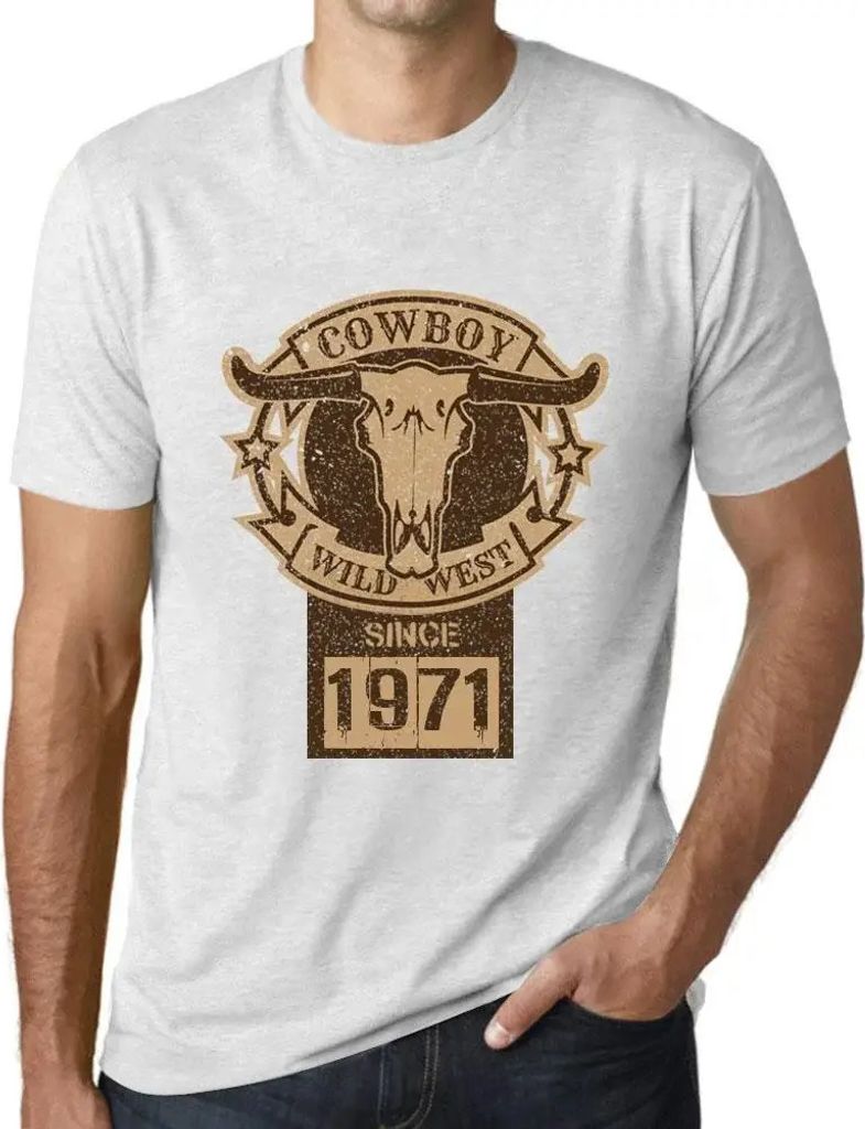 Herren Grafik T-Shirt Wildwest-Cowboy seit 1971 – Wild West Cowboy Since 1971 – Geschenk 53. Geburtstag Jahrestag 53 Jahre Jubiläum 53 Jährig...