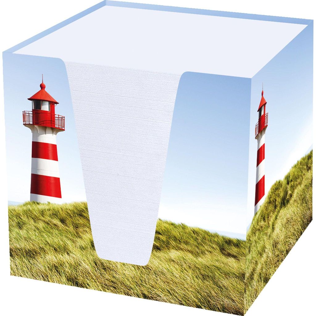 Notizklotz Leuchtturm 70 g/qm 92x92x92mm weiß 900 Blatt.