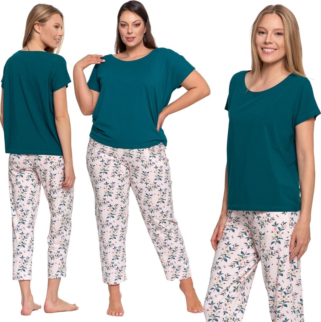 Zweiteiliger Damen-Pyjama Aus Bequemer Baumwolle Moraj Xxl