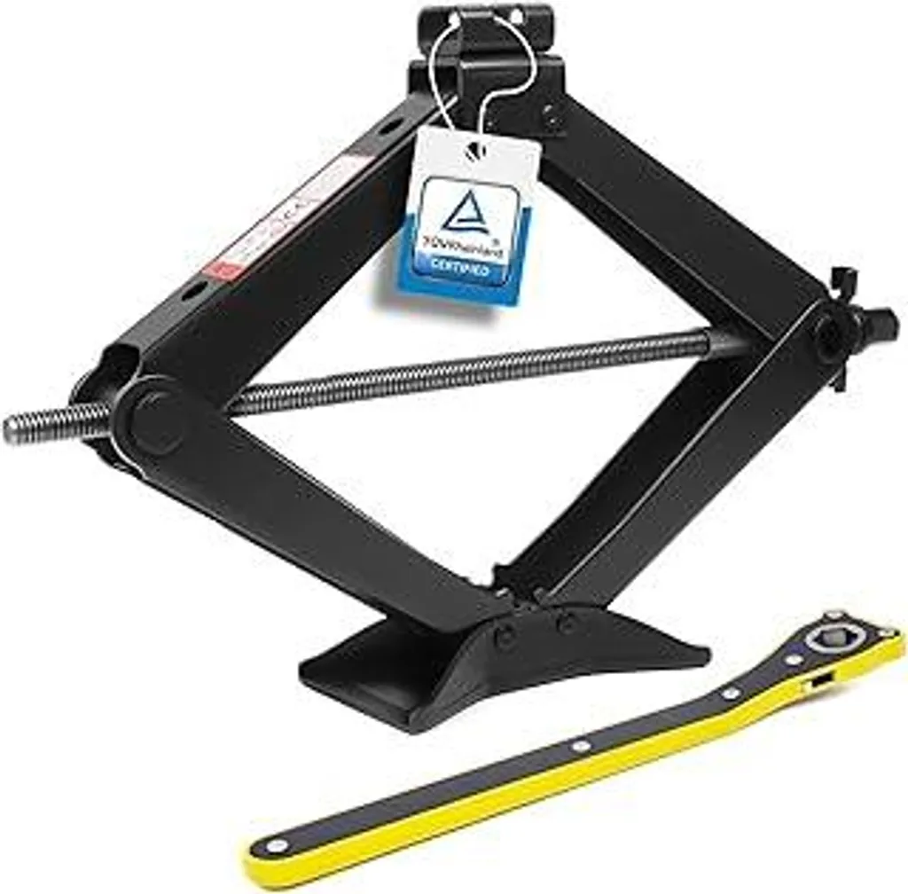 MIKKUPPA Martinetto a Forbice 2T con Cricchetto: Cric Auto Robusto per SUV
