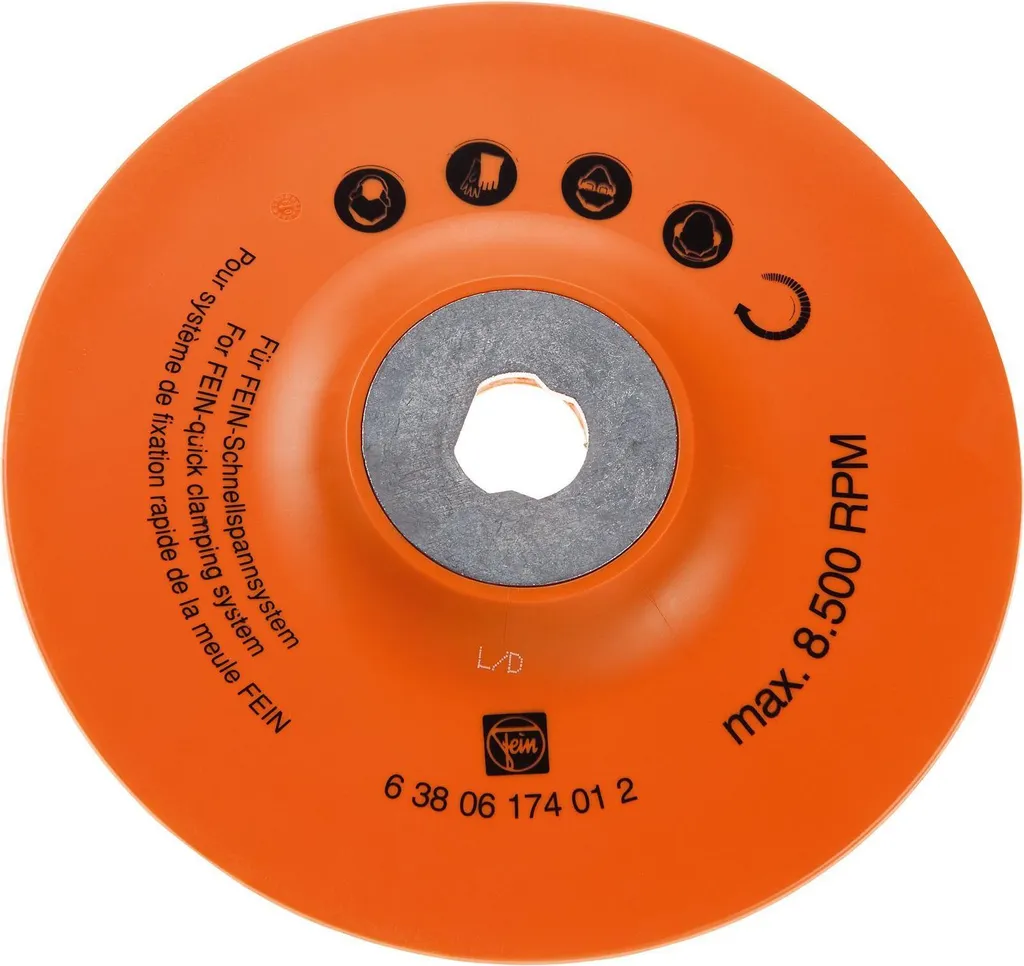 Plateau de ponçage élastique Fein Ø 180 mm - Référence 63806174012