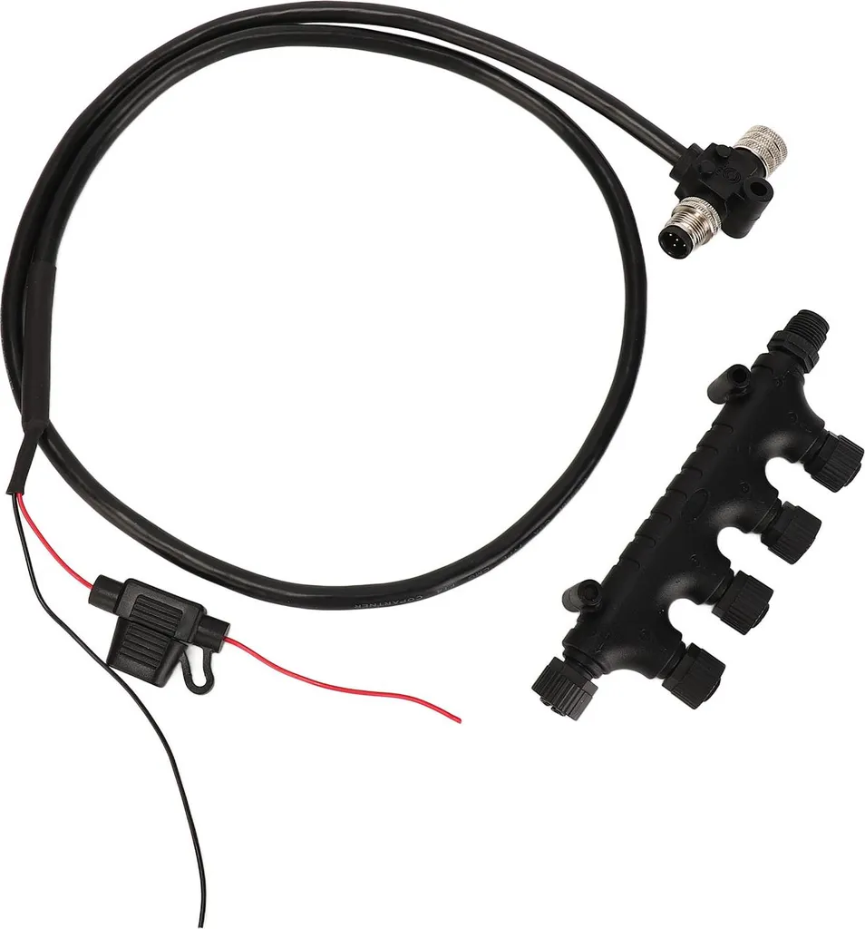 Câble NMEA 2000 anti-court-circuit avec fusible 3A et 4 ports M12 IP67