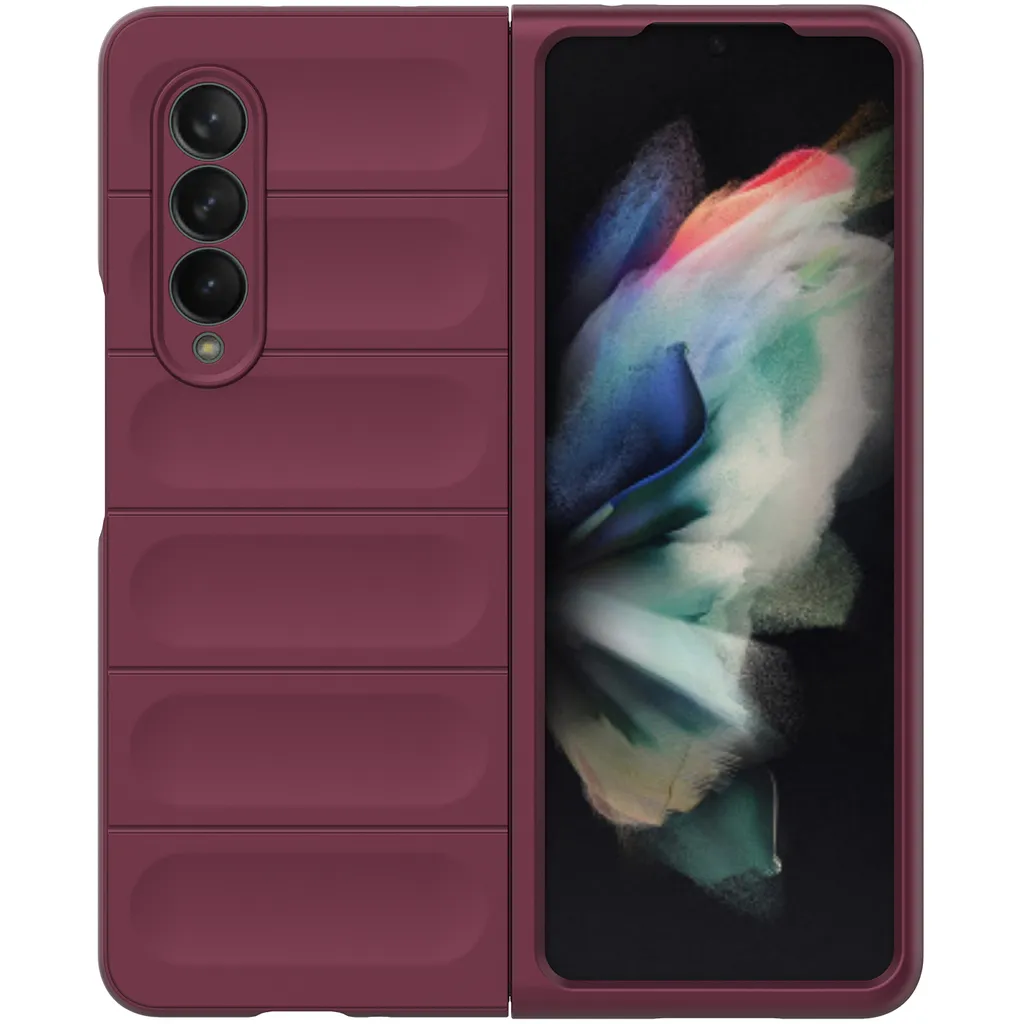 Custodia Samsung Galaxy Z Fold 3 5G PC Rigida Opaca Borgogna Slim - 6