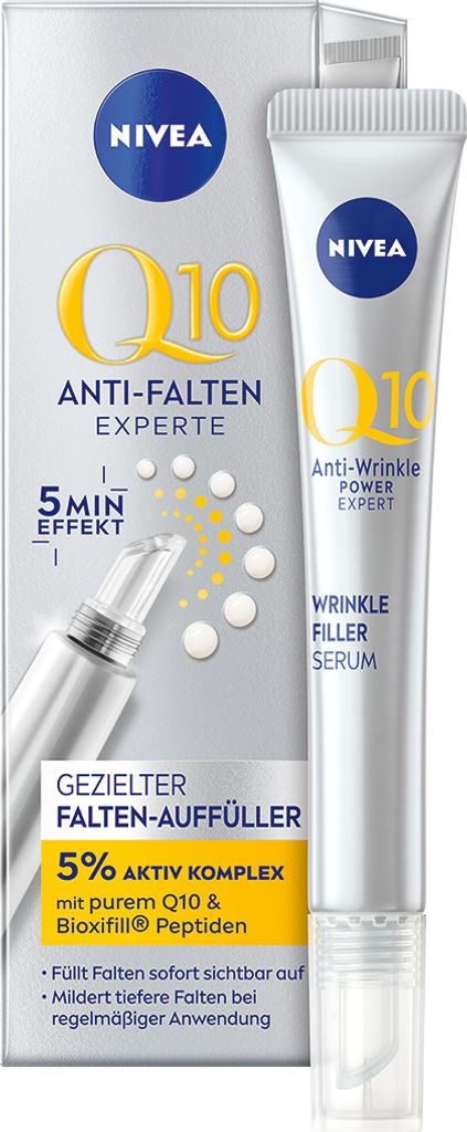 NIVEA Q10 Anti-Falten Serum mit Bioxifill gezielter Falten-Auffüller 15ml