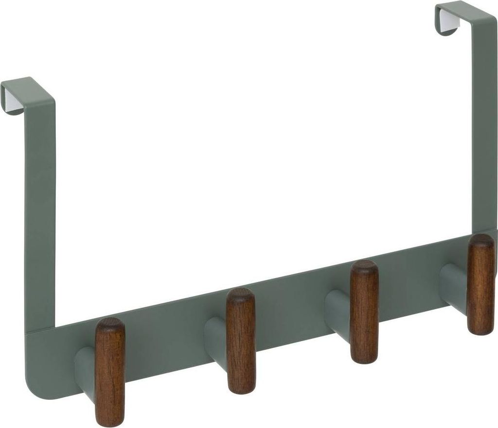 Hakenleiste mit 4 haken cassie grün und holz - 5 five simply smart