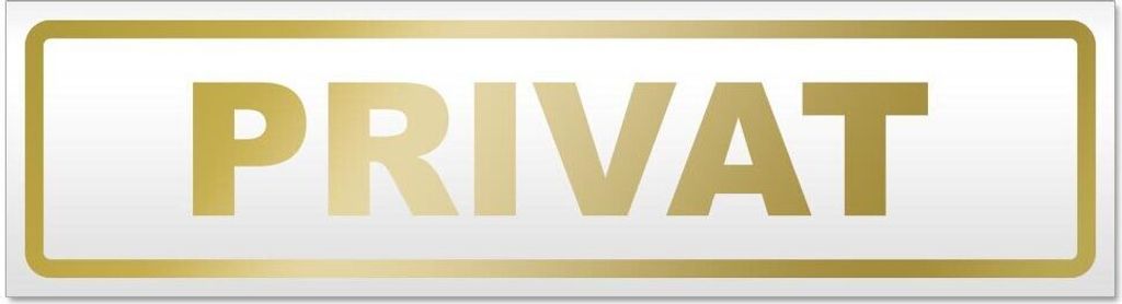 Kiwistar Privat Magnetschild Schild magnetisch - 20cm Gold - Magnetfolie für Auto PKW Kfz