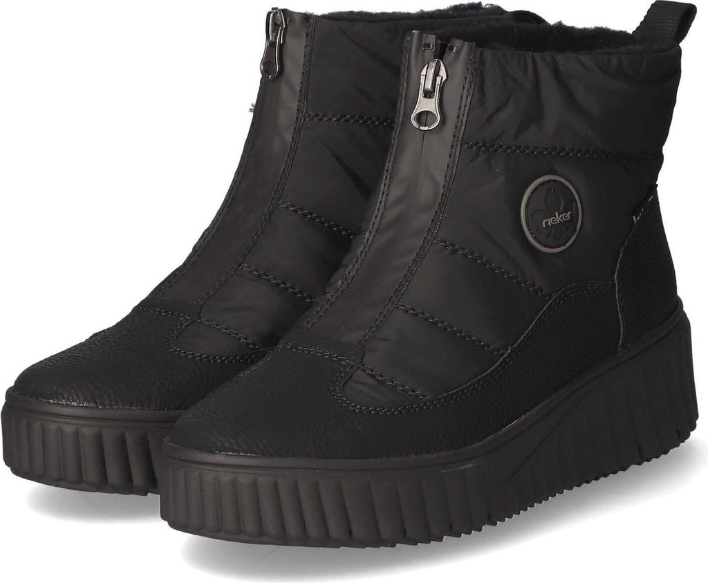 Rieker Damen Winter Boots / Stiefeletten Schwarz Synthetik Produktbild 