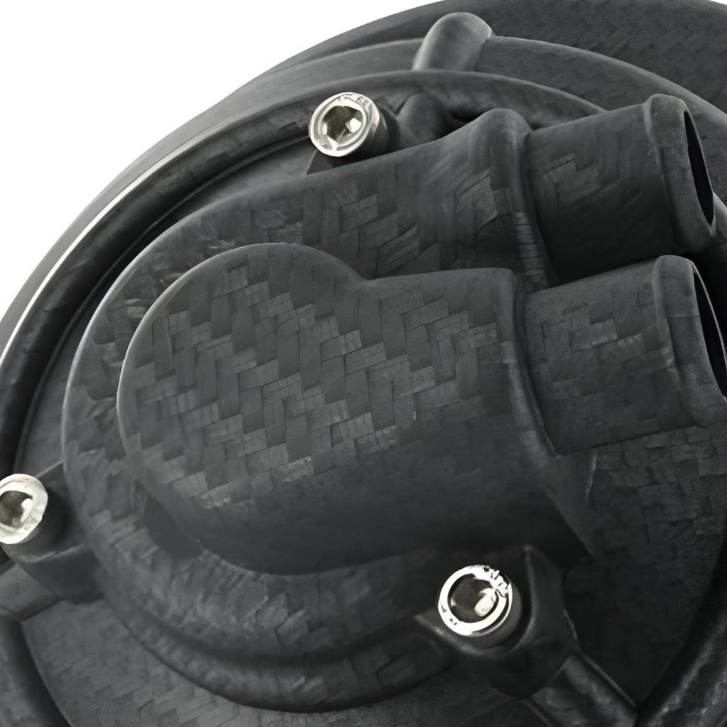 Wasserpumpendeckel STR8, LC, carbon-look, inkl. Lager für Pumpenrad Aprilia, Amico (1991-1992), (ab 1993), GL, Sport, SR 50 (bis 1994), Area 51, G...