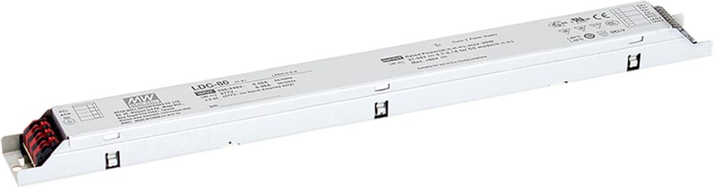 MEANWELL LDC-80B, AC-DC LED-Installationsnetzteil, Metallgehäuse, 80W 27-56V 1400-2100mA dimmbar