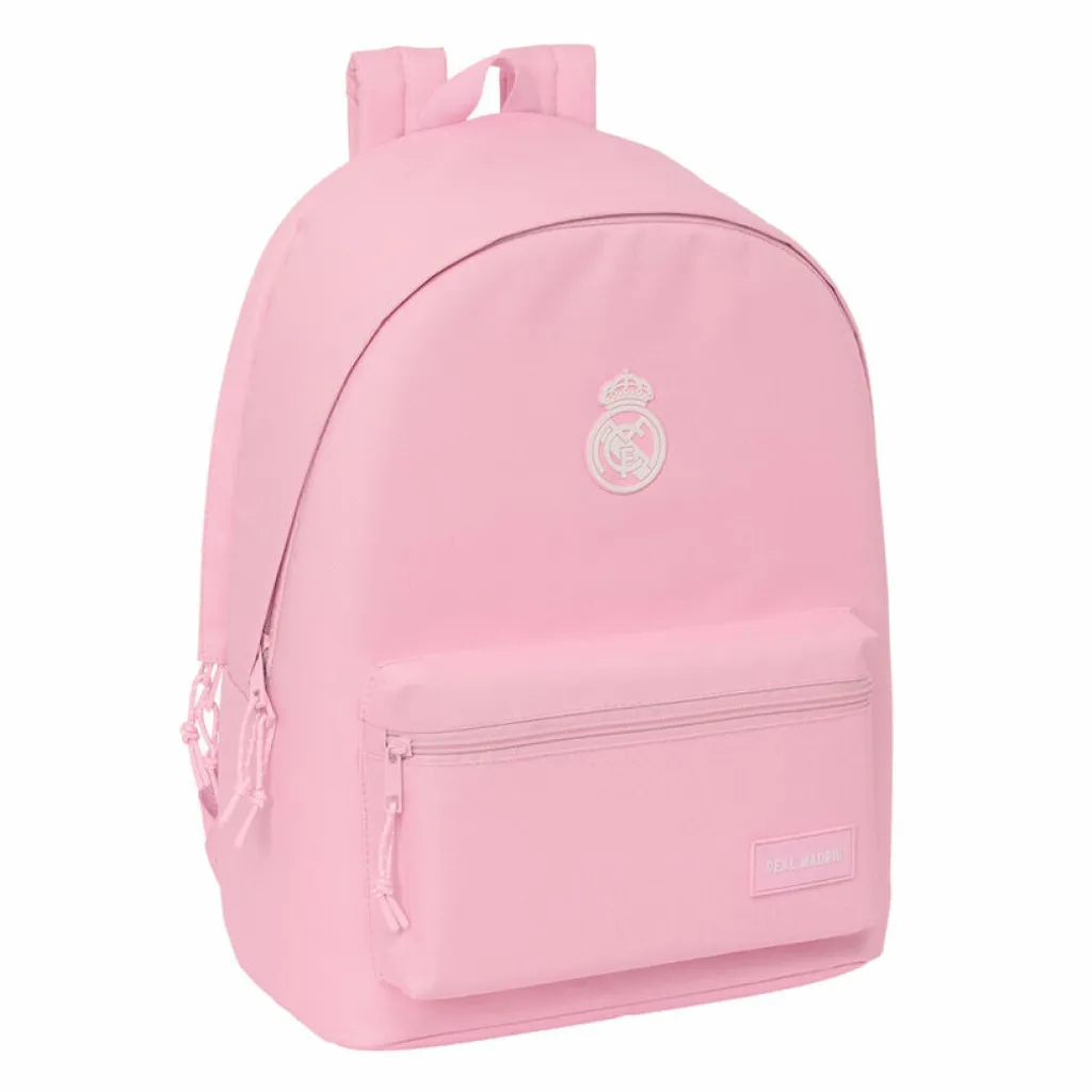 Sac à dos Real Madrid rose 44cm parfait pour le sport et les cours