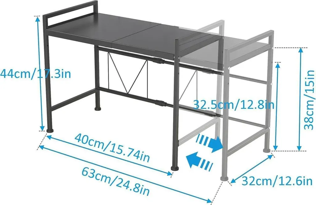 Meuble Rangement Micro-ondes pour Optimiser Petit Espace Cuisine Noir