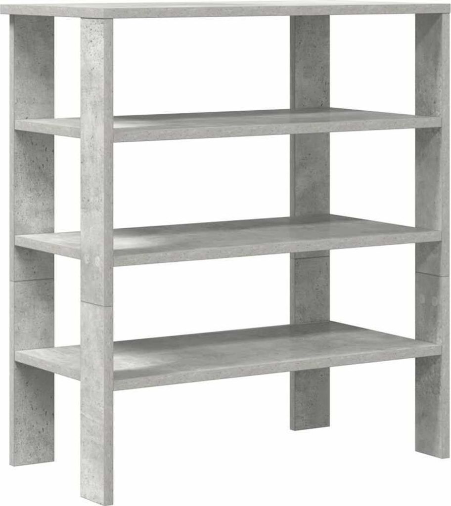 vidaXL Schuhregal Betongrau 61x32x70 cm Holzwerkstoff