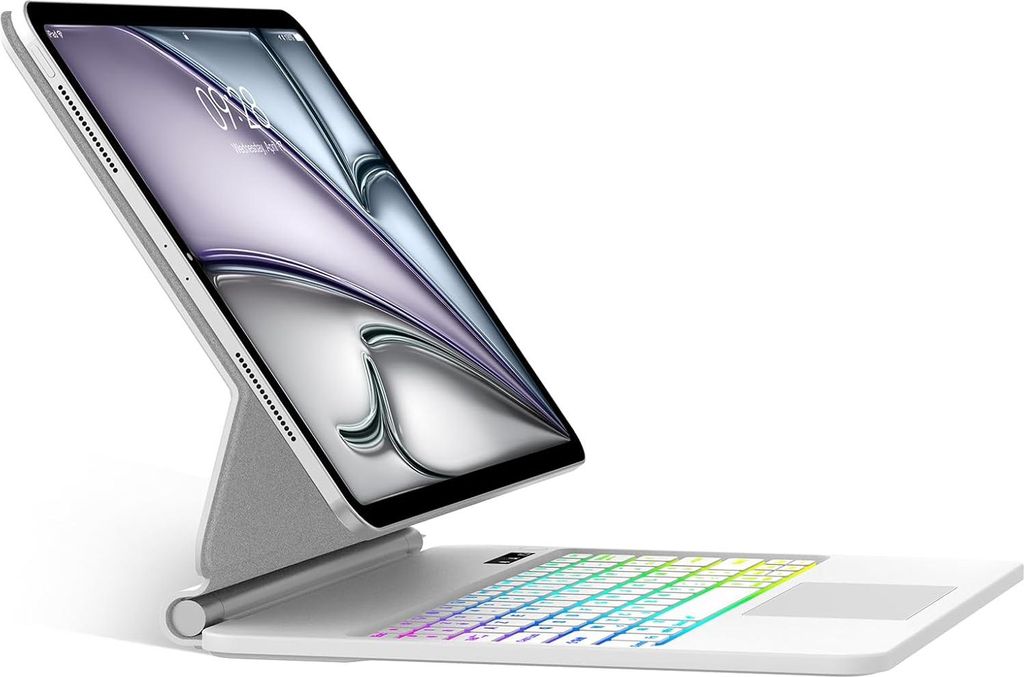 Etui mit Magic Tastatur für iPad Air 13 M3/M2 SENGBIRCH AZERTY Touchpad weiß