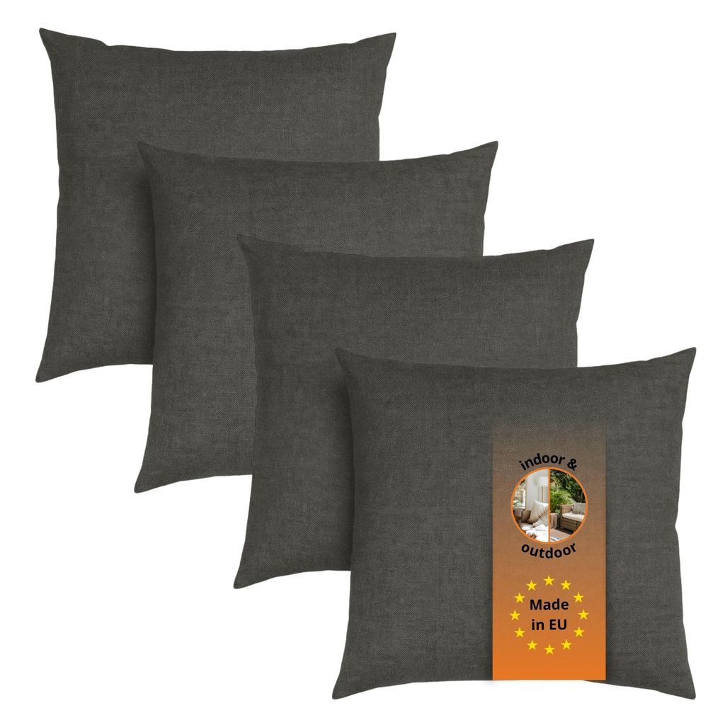 Set van 4 bankkussens, 40 x 40 cm, sierkussens, Productafbeelding 