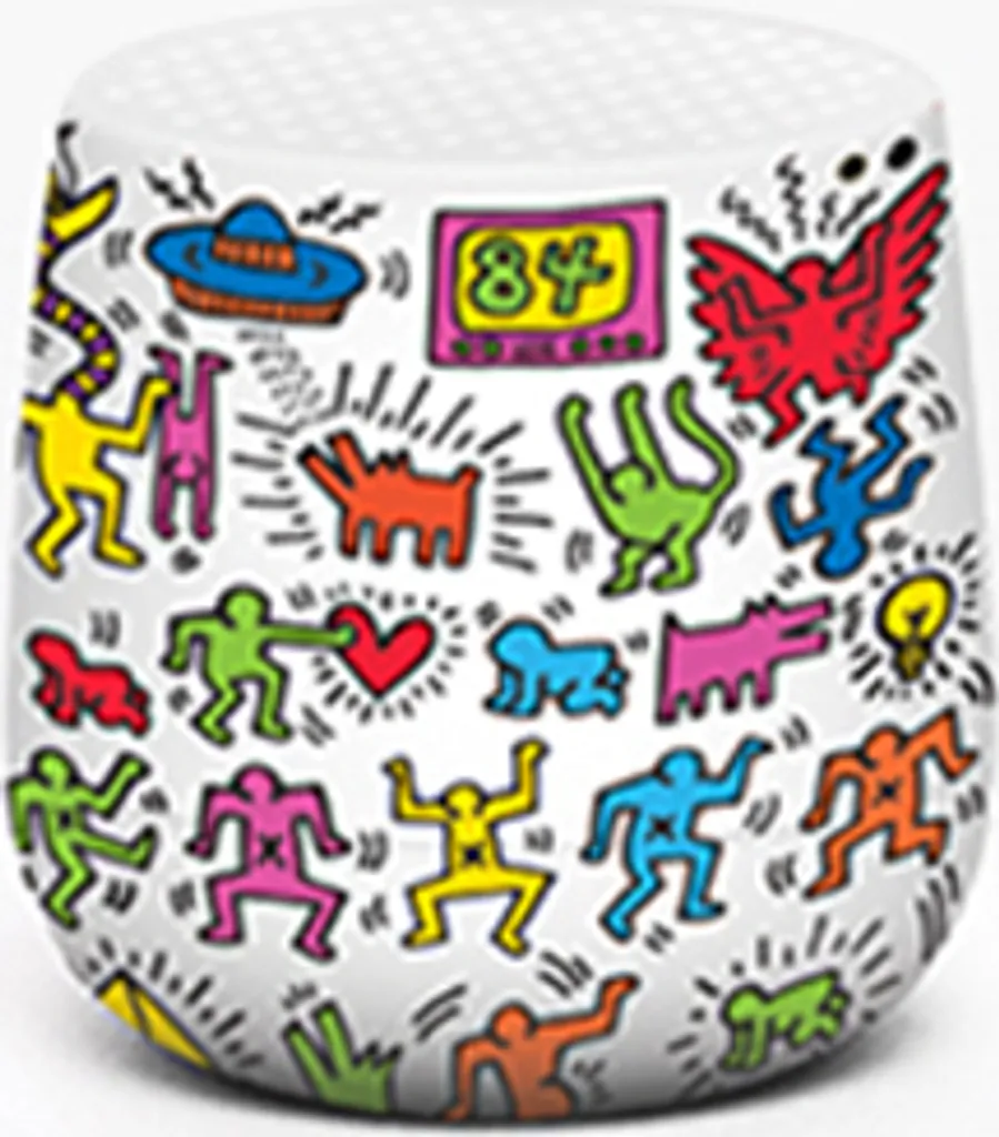 Mini Haut-parleur Lexon Mino+ Keith Haring : fini les câbles avec la charge Qi